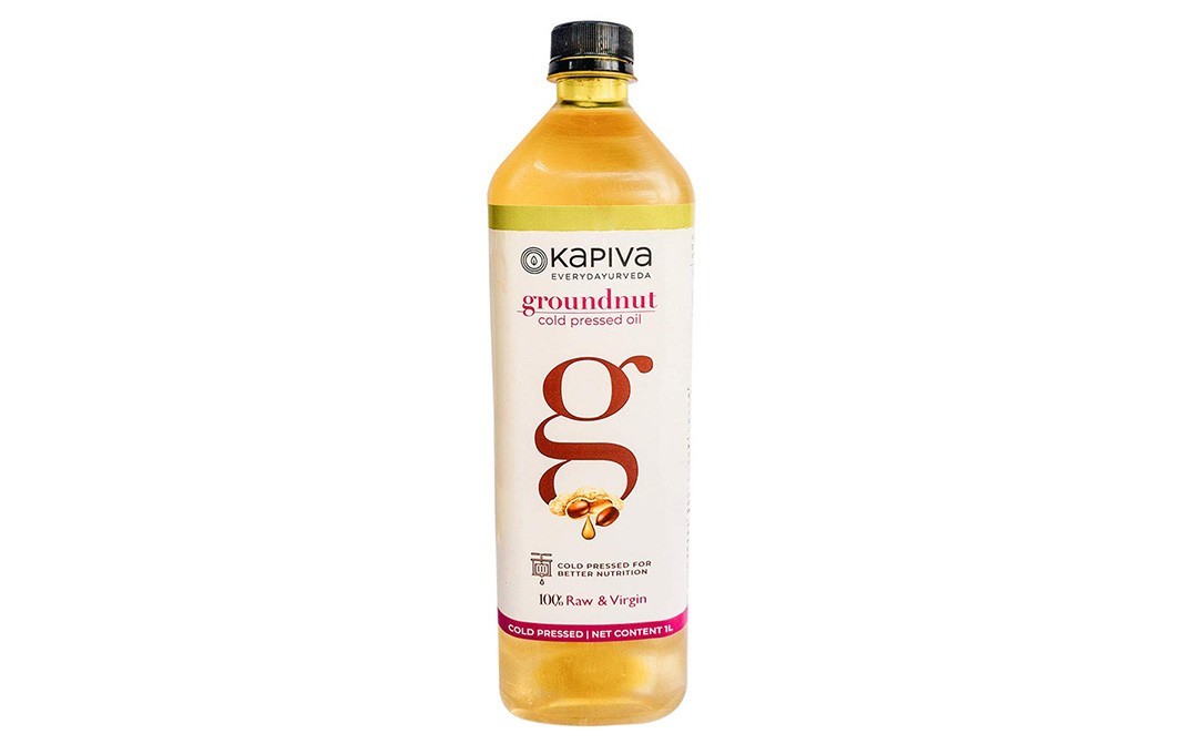 Kapiva Groundnut Cold Pressed Oil (100% Raw & Virgin)   Bottle  1 litre